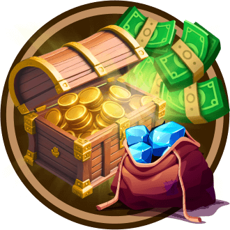 Get new rewards every day: Free spins, money bonuses, and crystals